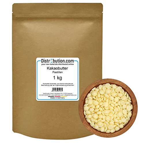 1 kg Kakaobutter in Chips Pastillen Lebensmittelqualität Cacao Cover