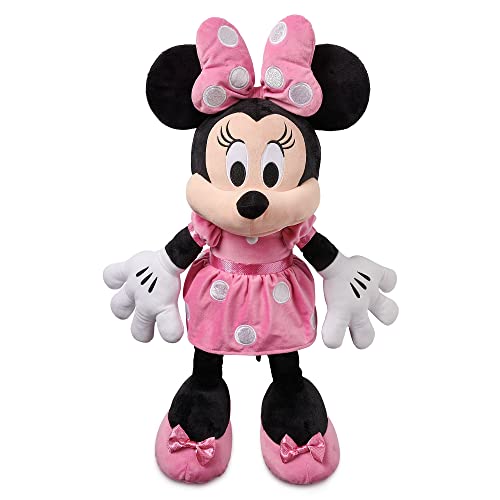 Disney Store Peluche Minnie Rose de Grande Taille, 67 cm, Personnage en Peluche avec Tenue Classique à nœud 3D, détails brodés et Toucher Doux