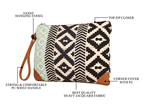 Image of ASTRID Cotton Pouches (Blue Textured)
