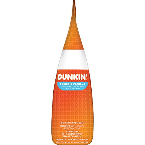 Dunkin' French Vanilla Flavored Ground Coffee, 12 Ounces