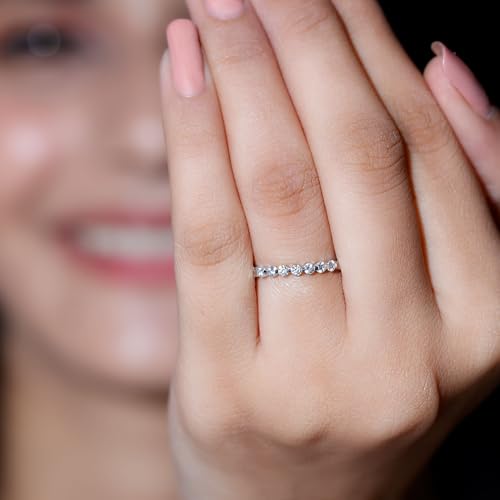 Certified Moissanite Eternity Wedding Anniversary Band Ring for Women, D-Vs1 Quality4