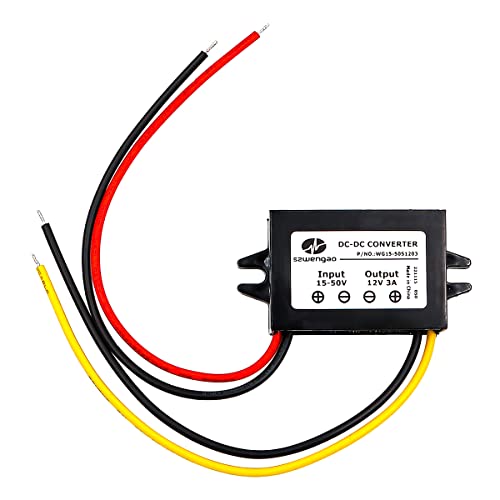 VOANZO 12V Regulator 24V to 12V DC Converter 3A Buck Converter for Vehicles Security Systems Medical Equipment Instrumentation