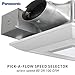 Panasonic WhisperValue Ceiling/Wall Mount Dual Speed Bathroom Exhaust Fan with LED Light, 30 to 100 CFM, FV-0810VSSL1
