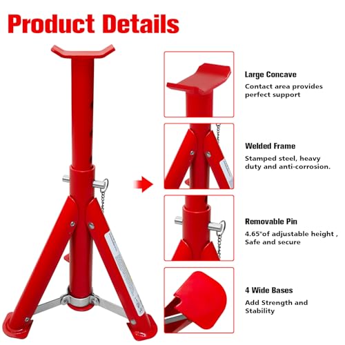YATOINTO Foldable 3 Ton Jack Stands