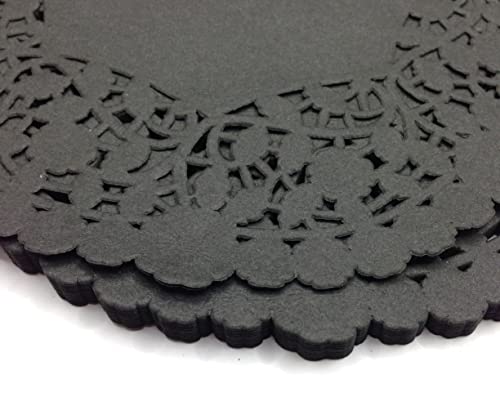 Karmelling 50Pcs Black Foil Round Doileis, Made In The Usa-10 Inch #TOP1