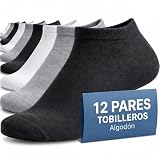 PS PROUTHS 12 Pares Calcetines Tobilleros Hombre Mujer – Calcetines Cortos Hombre Mujer Transpirables Verano, Ajuste Anticaída (FR/ES, Números, 40, 46, Regular, Regular, SURTIDO)