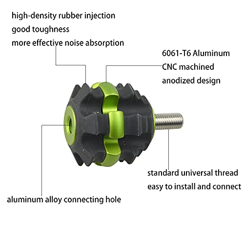 Zshjg Archery Stackable Bow Stabilizer Ball Reduce Shock Absorber Balance Bar Vibration Damper Silencer For Recurve Compound Bow Hunting Shooting (Black) #TOP2