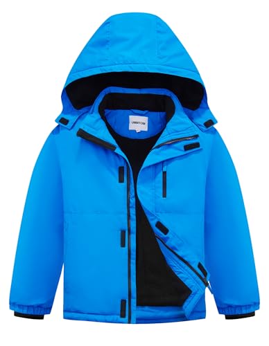 UMMTOM Boys Waterproof Ski Jacket Fleece Lined Warm Winter Snow C...