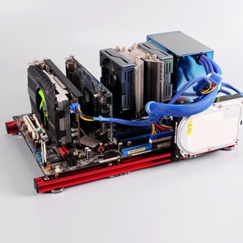 Soporte para computadora Vaguelly Air con excelente fabricación, alto rendimiento y diseño estable para chasis ATX, compatible con fuente de poder única y SSD miniatura 5