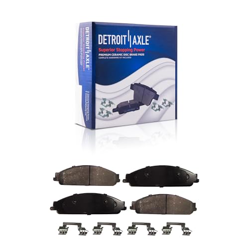 Image of Detroit Axle Replacement for Ford Taurus Freestyle Mercury Sable Montego 5 | Lug Front Drilled Slotted Disc Rotor w /Ceramic Brake Pad + Wheel Hub Bearing - 6pc