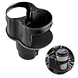 Multifunktionaler Getränkehalter Auto, 2 in 1 Universell Verstellbarer Zentrale Armlehne Becherhalter für Original Auto Becherhalter, Hält Kaffeebecher Getränkedosen Stabil Universelle Größe 6-8.5CM