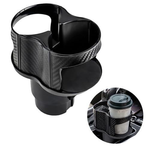Multifunktionaler Getränkehalter Auto, 2 in 1 Universell Verstellbarer Zentrale Armlehne Becherhalter für Original Auto Becherhalter, Hält Kaffeebecher Getränkedosen Stabil Universelle Größe 6-8.5CM
