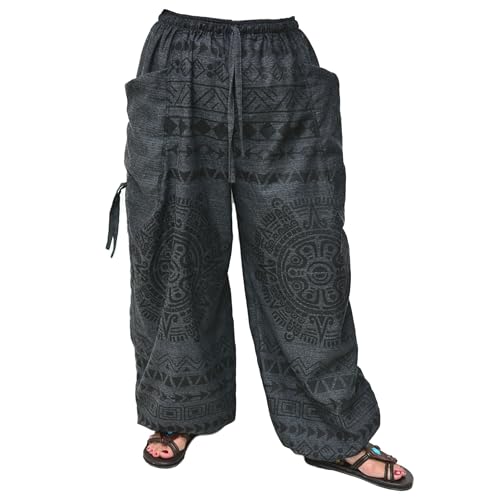 Siamrose Baggy Pants Yoga Harem Lounge Trousers Women Men with Adjustable Length 2 Big Pockets