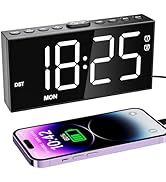 Digital Alarm Clock for Bedroom, Easy to Use 7.5'' Large Display LED Loud Alarm Clock for Heavy S...