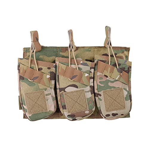 EXCELLENT ELITE SPANKER AK Magazine Pouch Triple Open Top Molle Mag Pouch for AK47 AK74 AR-15 Pmags