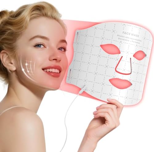 Red Light Therapy for Face, Red Light Therapy Mask with Remote, R...