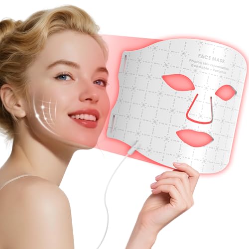 Red Light Therapy Mask with Remote and 7 Colors