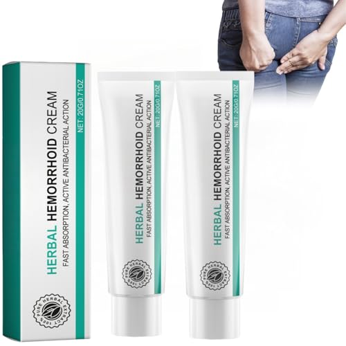 Mhepzol 2 PCS Natural Herbal Strength Hemorrhoids Cream Effective Hemorrhoid Treatment Ointment for Internal and External Piles Soothing and Healing Gel for Anal Care Relief from Hemorrhoid Pain