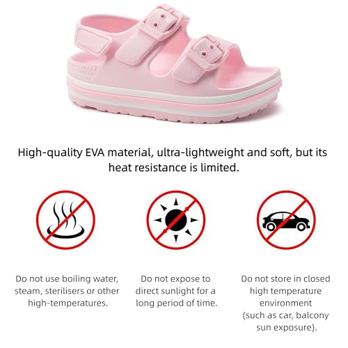 Image of Toddler Buckle Sandals Open Toe Water Sandal with Adjustable Back Strap for Boys Girls