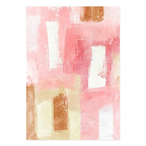 Toile abstraite argent et rose graffiti triptyque minimaliste impression haute définition