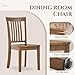COLAMY Wooden Dining Chairs Set of 4, Spindle High Back Windsor Kitchen Side Chair, Farmhouse Dining Chairs for Kitchen and Dining Room, Light Brown
