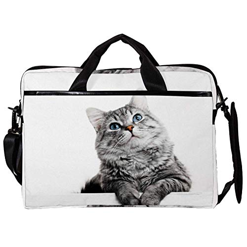 Bolso bandolera para portátil de 14 a 15.4 pulgadas con diseño de gato tabby