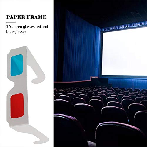 Nctptech 3D Glasses For Movies 10 Pairs Red/Cyan Cardboard 3D Glasses - White Frame #TOP4