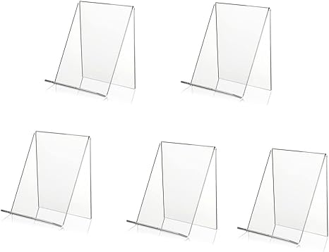 5 Pcs Clear Acrylic Book Stand, Multi-Functional Display Easel, Acrylic ...
