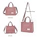 UERRUAM Corduroy Tote Bag for Women Work Crossbody Purse for Everyday,College,Travel,Lightweight Handbag Adjustable Strap,Small,Dark Pink