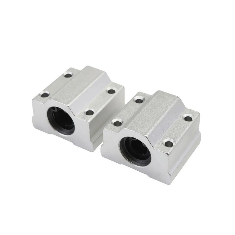2Pcs Linearkugellager Gleitblock SC6UU-SC80UU, Aluminiumgehäuse Linearführungsschlitten für CNC 3D Drucker(SC35LUUextended)