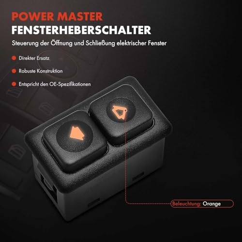 Frankberg 4x Fensterheberschalter Steuerschalter Hinten Vorne 5-Polig Kompatibel mit 3er (Cabriolet/Touring) E30 3er E36 5er E28 6er E24 Replace# 61311381205