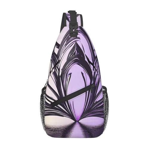 Mochila cruzada tipo bolso, negra, para excursión y uso urbano miniatura 1