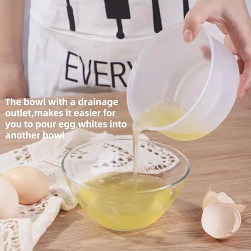 Egg Separator for Raw Eggs,2 in 1 Egg Yolk Separator with Egg Breaker for Yolk Separate Up to 5 Eggs Once,Egg White Separator Easy Egg White and Yolk Separation,Kitchen Tools 1 Pack Egg Separators - Image 4