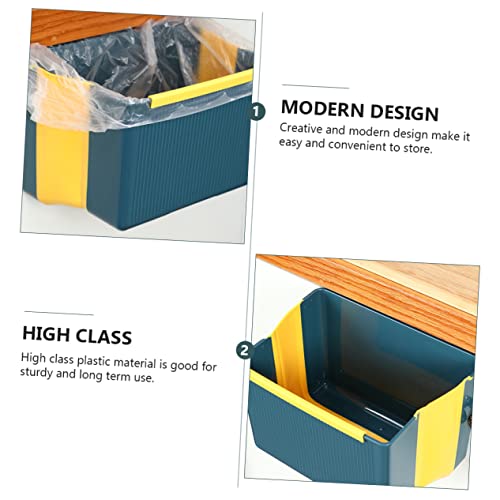 Caneca de basura rectangular plegable para pared miniatura 6