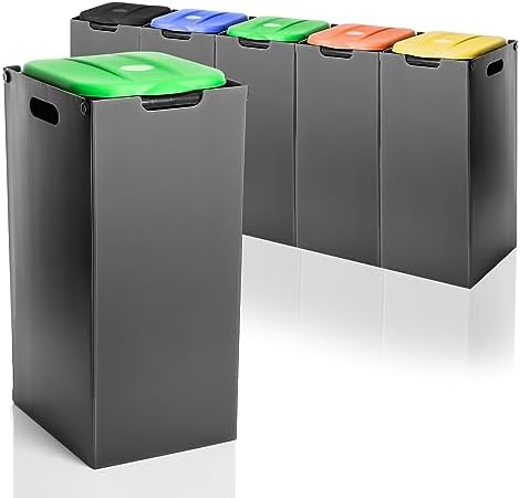 BigDean Müllsackständer Grün 80L mit Sichtschutz passend für den