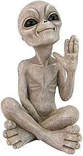 Design Toscano UFO Alien Statue, polyresin, Sandstone, One Size
