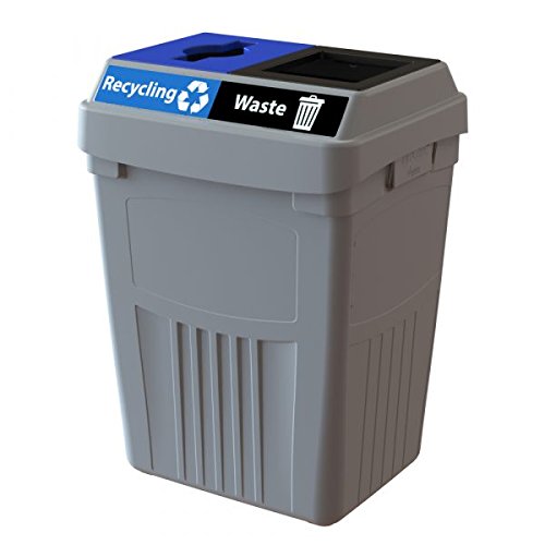 CleanRiver Flex E bin de basura y reciclaje resistente 2 en 1 para interior y exterior basura de compostaje de reciclaje de residuos comerciales