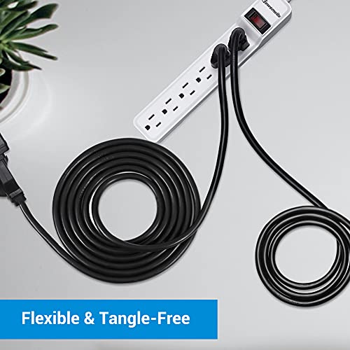 Dewenwils Extension Cord 10Ft, 3 Prong Waterproof Extension Cable For Indoor Outdoor Appliances, 16/3 Sjtw, Black, Etl Listed, 2 Pack #TOP4