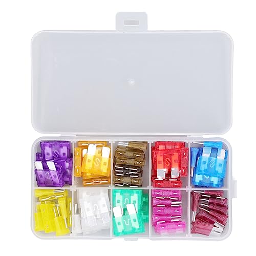 Kit de Sortimento de Fusíveis Automotivos, 80 Peças, Tamanho Médio, Fusível de Carro, Liga de Zinco,