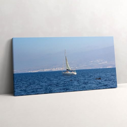 Peinture sur toile yacht à Tenerife 140x70cm pour agrandir visuellement une pièce étroite