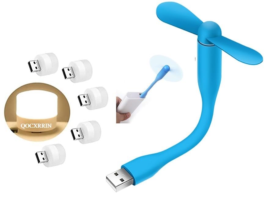 QOCXRRIN T-9Z3 Portable Mini USB Dragon Fan with 2 Leaf & 4 Piece USB Mini Bulb, Connect with Laptop, Smartphone, Powerbank, USB Adapter/Hub (Multicolour) (B0CF1VXGT9) Amazon Price History, Amazon Price Tracker