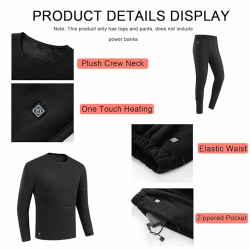 Conjunto de ropa interior térmica térmica para hombre y mujer, ajuste de tres velocidades, 28 zonas de calefacción, control inteligente de temperatura