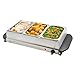 Vintage Gourmet® 3 Tray Food Warmer, All in One Buffet Server with Warming Plate Function,Turkey & Vegetables, Keeps Food Warm 200W, Temperature Control, Cool-Touch Handles Easy Portability 3 x 1.5L