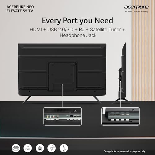 Image of Acerpure 139 cm (55 inch) Elevate Neo Series 4K Ultra HD QLED Smart Android 14 TV GTV AP55UG75PELN5