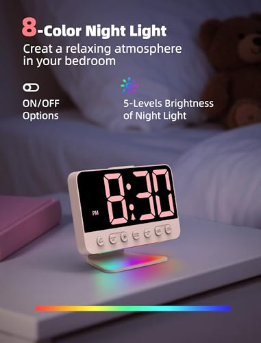 Odokee Digital Alarm Clocks for Bedrooms with Large Bold Number - Image 5