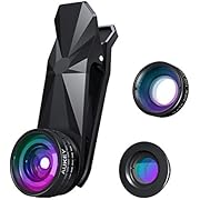 AUKEY Lenti Smartphone Clip On 3 in 1 Lente Fisheye 180° + 0,67X 110° Lente Grandangolo + 10X Lente Macro Obiettivi Cellulari per iPhone 7 / 6 / 6 Plus , Samsung , HTC , HUAWEI ed Altri Smartphone