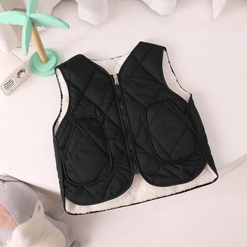 Girls Puffer Vest Quilted Padded Puffy Vest Pockets Lightweight Full-Zip Outerwear Warm Sleeveless Vests 3-14Y3