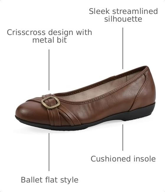 Image of Cliffs by White Mountain Women's Cushioned Calming Ballet Flat