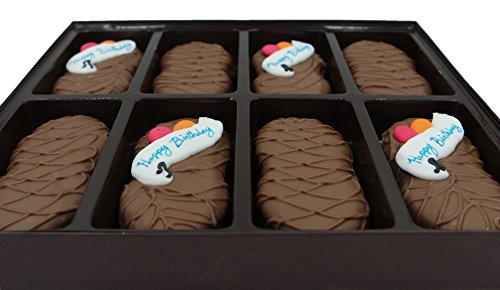 Philadelphia Candies Milk Chocolate Covered Nutter Butter Cookies, Happy Birthday Gift Net Wt 8 Oz #TOP1