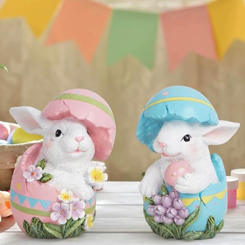 Hodao-Easter-Bunny-Decorations-Spring-Easter-EggCup-Bunny-Indoor-Home-Decor-Farmhouse-Country-Style-Flowers-Bunny-Figurines-2pcs-Easter-Egg-Rabbit-Color-1 Hodao Easter Bunny Decorations Spring Easter EggCup Bunny Indoor Home Decor Farmhouse Country Style Flowers Bunny Figurines 2pcs Easter Egg Rabbit Color 1